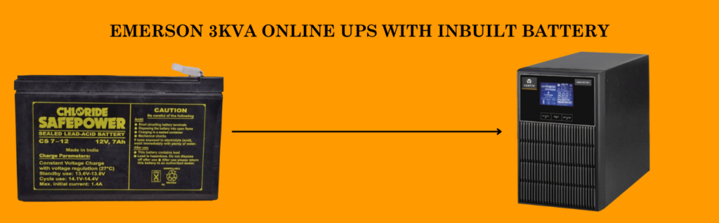 Emerson 3kVA Online UPS with Inbuilt Battery
