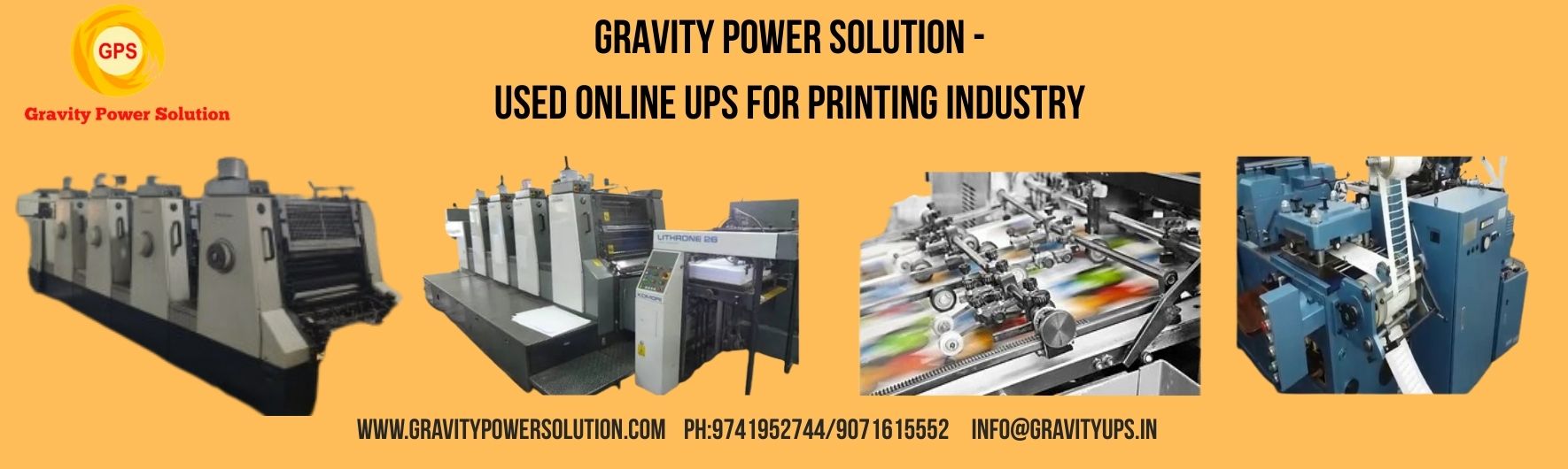 Used online UPS for printing industry power backup and printing machine protection
